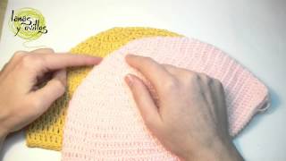 Tutorial Cómo Adaptar Medida Gorros Crochet o Ganchillo [upl. by Nnayt]