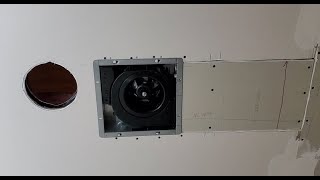 Bathroom Fan installation Вытяжка закрытие потолка [upl. by Hairam]