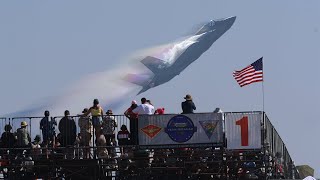 US MARINES F35B DEMO AT AMERICA’S AIRSHOW MIRAMAR 4K [upl. by Annoif]