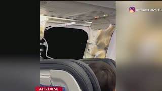 Video shows door plug that blew off Alaska Airlines plane inflight found in backyard [upl. by Bradshaw]