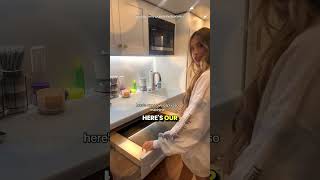 Tate McRae reveals whats inside her tour bus refrigerator 🍽️ shorts tatemcrae celebrity [upl. by Aztinay]