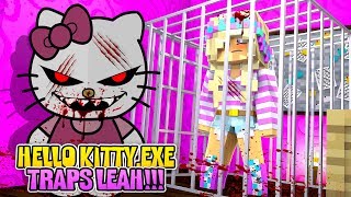 Minecraft CREATING HELLO KITTY EXE  HELLO KITTY EXE TAKES OVER LEAHS PALACE [upl. by Hakan]