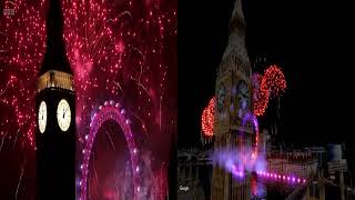 FWSIM London New Year Fireworks 2024 London A Place for Everyone [upl. by Aggri572]