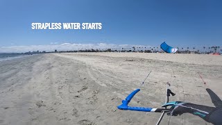 kitefoiling strapless waterstart compilation [upl. by Alieka]