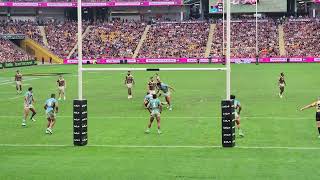 Broncos vs Titans 2024  Selwen Cobbo Try [upl. by Ahsinid]