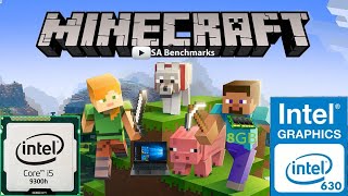 Minecraft on Intel uhd 630  i5 9300h 8gb ram sa gaming benchmark [upl. by Nosirrag]