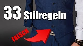 33 STILREGELN Für Männer  Mode amp Etikette [upl. by Mcnully289]