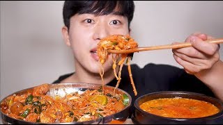 시장에서 사온 재료로 비빔밥 순두부찌개 먹방    리얼사운드ㆍASMR Bibimbap Soft Tofu Stew Mukbang Eating Sounds [upl. by Nolek]