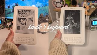 🃏kindle 3 keyboard aesthetic unboxing  is it worth it in 2024 [upl. by Ahsened343]