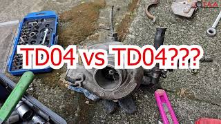 TD04 vs TD04 turbo automotive diy pajero montero shogun [upl. by Llehcor564]