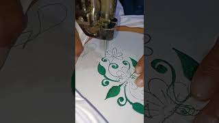 How to use Free Motion Embroidery Foot for beginners rizwanalitv embroiderypattern zigzagmachine [upl. by Jenkel381]