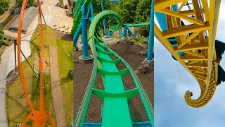 Every Roller Coaster at Dorney Park Front Seat POV Iron Menace Steel Force Talon Hydra [upl. by Prager]