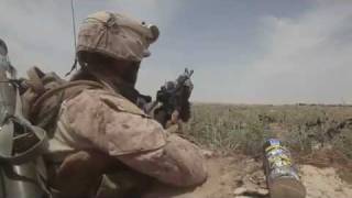 US Marines Come Under Fire While On Patrol In Helmand Province Afghanistan [upl. by Scurlock]