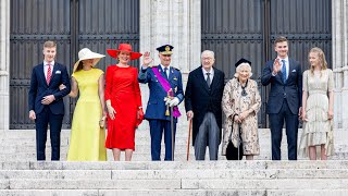 Belgian Royal family attend mass at National Day 2023 in Brussels [upl. by Ennaeerb]