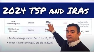 2024  Maximum TSP401k and IRA contributions [upl. by Joost]