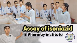 How to do practical Assay of isoniazidbpharma bpharmacy bpharmasyllabus telugu trending [upl. by Mendy]