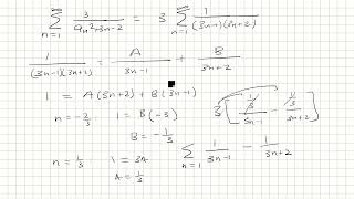 Sum from n1 to infinity of 39n23n2 [upl. by Nitsruk]