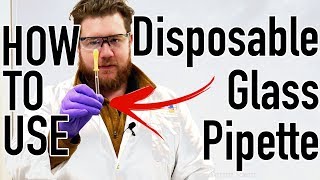 How to Use a Disposable GLASS Pipette SCIENCE [upl. by Nnyladnarb448]