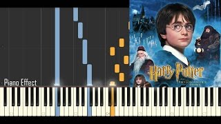 Harry Potter and the Sorcerers Stone  Leaving Hogwarts Piano Tutorial Synthesia [upl. by Iny588]