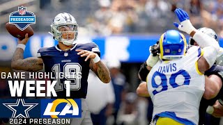 Dallas Cowboys vs Los Angeles Rams  2024 Preseason Week 1 Game Highlights [upl. by Leopoldine615]