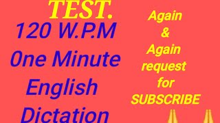 120 WPM 1 Minute English Shorthand Dictation Shorthand Passages [upl. by Ahcsap]