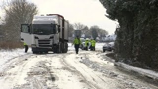 Four dead after heavy snowfall hits UK  ITV News [upl. by Vish683]