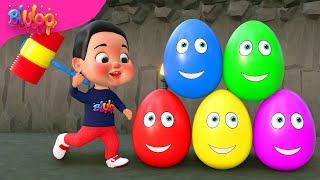 Blu Explores Colorful Surprise Eggs  Yes Yes Playground Song  BluLoo Nursery Rhymes amp Kids Songs [upl. by Morel]