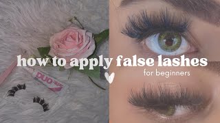 How to apply false LASHES in UNDER 1 MINUTE  False Lash Tutorial For BEGINNERS [upl. by Pierpont]