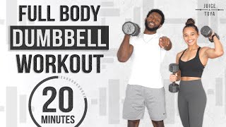 20 Minute Full Body Dumbbell Workout NO REPEAT Strength amp Conditioning [upl. by Tia170]