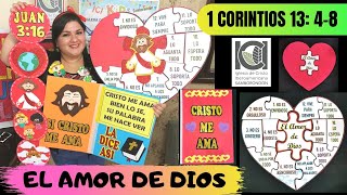 EL AMOR DE DIOS  1 CORINTIOS 13  48 PARA NIÑOS  JUAN 316 ILUSTRADO  CRISTO ME AMA [upl. by Daj701]