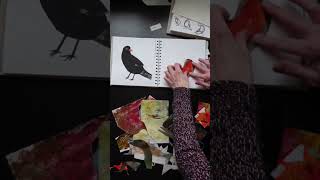 Make A Painted Paper Collage Robin [upl. by Karlee]