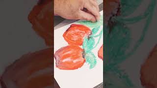 quotFast and Easy How to Draw an Apple with Oil Pastelquot [upl. by Angus561]