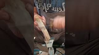 Test knife made by me in 52100 steelviralvideo handmade hunting knifeskills fyp huntingknife [upl. by Ajiat]