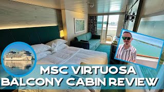 MSC Virtuosa Cruise Ship  Balcony Cabin Tour amp Review [upl. by Dellora]