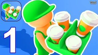 Coffee Break Cafe Simulation  Gameplay Part 1 Idle Stickman Cafe Manager Simulation iOS Android [upl. by Treb366]