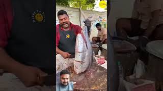 Cutting tuna fish in india fish speedselvamcutting fishing selvamfastcutting bigfish shorts [upl. by Esojnauj]