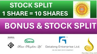 💥 1 SHARE  10 SHARES 💥 sudarshan pharma industries Ltd share stock split 💥 darshan orna  bonus [upl. by Dagney]