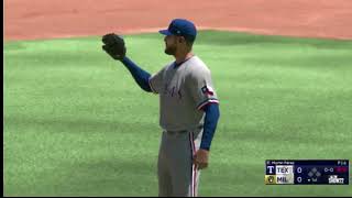 MLB The Show 22 Milwaukee Brewers vs Texas Rangers [upl. by Ignazio24]