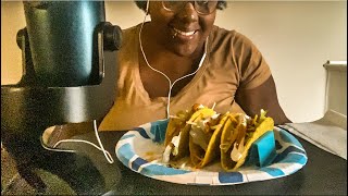 ASMR Homemade tacos Mukbang No talking eating sounds  Virgoqueenasmr [upl. by Baler322]