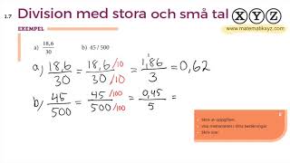 X 17 Division med stora och små tal [upl. by Agan]