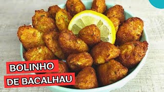 Bolinho de bacalhau português com batata tradicional bolinhodebacalhau [upl. by Damali]