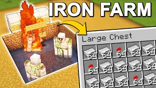 EASIEST Iron Farm in Minecraft 121 Tutorial [upl. by Nino825]