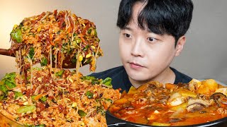 와차밥 육회비빔밥 차돌된장찌개 요리 먹방 Raw Beef Bibimbap ASMR MUKBANG REAL SOUND EATING SHOW [upl. by Alleuqahs]