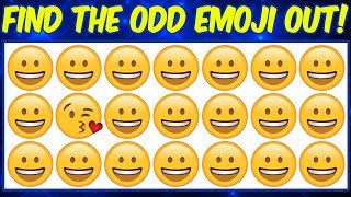 Can You Find the Odd Emoji Out in These Pictures puzzles Emoji Puzzle Brain games  Odd one out [upl. by Victoria]