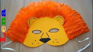 🦁 Löwen Maske basteln 🦁 How to make a lion mask ✂ как сделать маску льва из бумаги 🦁 [upl. by Odlavso733]