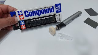 Rimuovere graffi e gocce di colla dai trasparenti  Compound Tamiya Fine e Finish [upl. by Ellerrad]