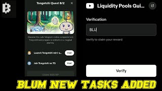 BLUM New Tasks Added Liquidity Pools Guide Or Tongitchi Quest 02 ll Liquidity PoolsGuide Tongitchi [upl. by Bradski]