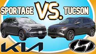 Hyundai Tucson VS Kia Sportage comparison [upl. by Aleahc686]