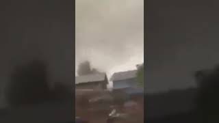 A powerful tornado rages in Myanmar  Naypyidaw [upl. by Artimas97]