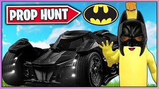 SOY BATMAN PROP HUNT EL NUEVO BATMOVIL  FORTNITE MINIJUEGOS [upl. by Sosthina275]